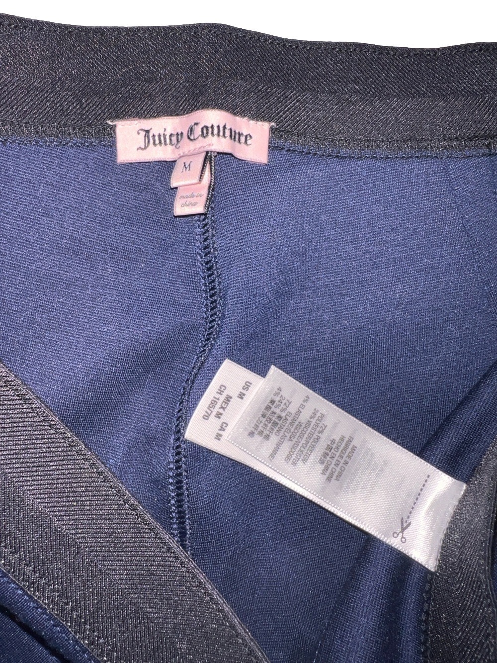 Juicy Couture Regal Ponte Pants in Navy with Gold Zipper - Picture 5 of 7